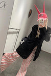 Windowsen striped sports pants ps23p001 pink